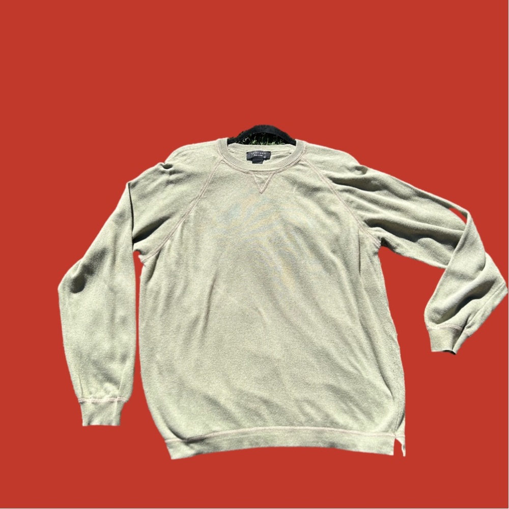 Sz l-toscano-Made in Italy lightweight pullover. Kind of a gray-green color